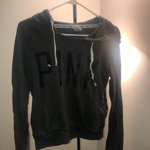 Gray pink lounge hoodie